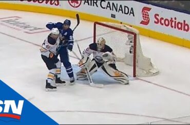 John Tavares Tips Jake Muzzin’s Shot Into The Back Of The Net Against Sabres