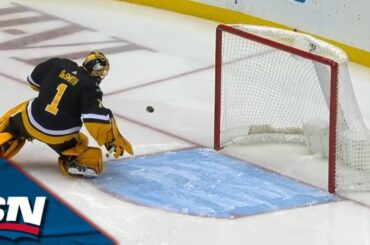 Matt Nieto Gifted Goal As Puck Bounces Off Backboards And Casey Desmith Before Going In