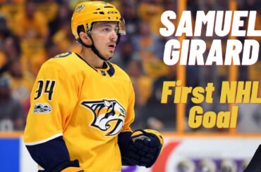 Samuel Girard #94 (Nashville Predators) first NHL goal Oct 12, 2017