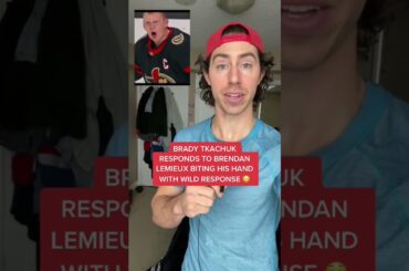 BRADY TKACHUK RESPONDS TO BRENDAN LEMIEUX BITING HIM 😳
