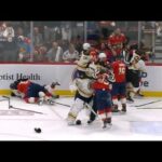 Linus Ullmark wants to fight Matthew Tkachuk and huge scrum between the Bruins and the Panthers