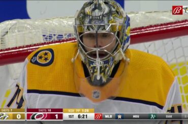 Saros makes incredible save on Trocheck