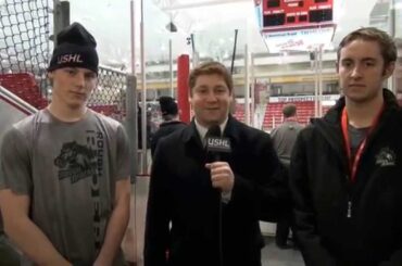 Adam Gaudette-Ryan Larkin - 2015 USHL/NHL Top Prospects Game morning skate