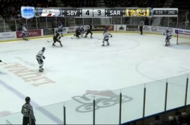 Sudbury @ Sarnia 2/12/18: P.2 Kyrou with a between-the-legs deke