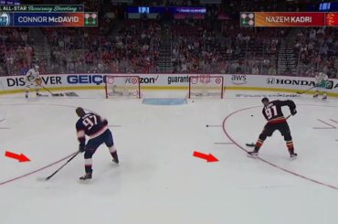 Kadri cheats McDavid at NHL Skills Comp