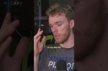 Connor McDavid believes he saw the puck hit Vilardi’s high stick before the Kings game-winning goal