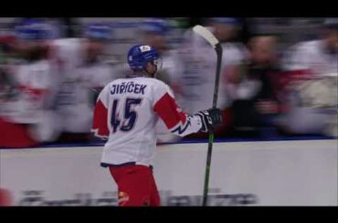 První branka Davida Jiříčka v národním týmu (Česko - Švédsko 9:3, 30.4.2022)