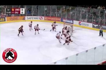 Casual glove save for Devin Cooley of Denver U. @devin_cooley #GetBetter