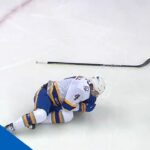 Taylor Hall Heads To Locker Room After Taking Puck To The Face