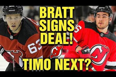Jesper Bratt Signs 8 year deal with the NJ Devils! Timo Meier going to Arbitration next to sign?