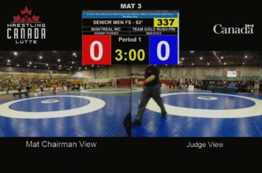 337 Senior 92kg FS Round 4 Jeremy POIRIER Montreal WC vs Ben DYCK Team Gold Rush Prince George