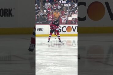 NJ Devils Jack Hughes Stickhandles During Warmups Before Game 7 vs. NY Rangers #shorts #shortsvideo