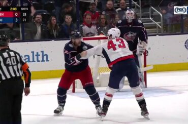 Fight breaks out between Tom Wilson and David Savard | BLUE JACKETS VS. CAPITALS