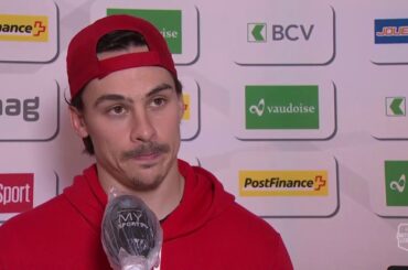 J12 - Charles Hudon après la victoire face au HC Fribourg-Gottéron