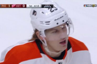 Oskar Lindblom  Goal - Philadelphia Flyers vs Detroit Red Wings (2/17/19)