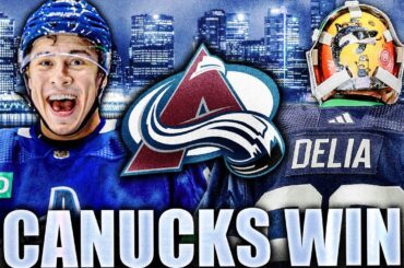 CANUCKS BEAT THE COLORADO AVALANCHE, ANDREI KUZMENKO 2 GOALS + COLIN DELIA, ELIAS PETERSSON, BOESER