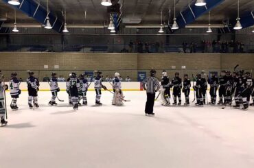 Protec Ducks Bantam AA sucker punch in handshake line