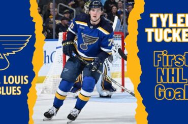 Tyler Tucker #75 (St. Louis Blues) first NHL goal Feb 23, 2023