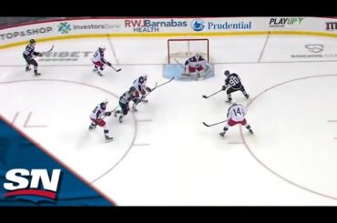 Tomas Tatar Plays With Joonas Korpisalo's Head And Finishes With The Sweet Backhand