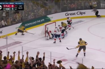 nicolas hague score he 2th goal of stanley cup playoffs