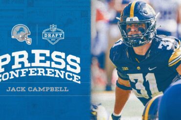 Jack Campbell speaks to the media on April 27