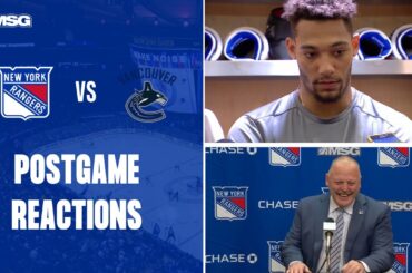 K'Andre Miller On Career High 3-Point Night, Gallant On Securing The Win | New York Rangers