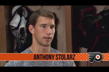 Goalie prospect Anthony Stolarz talks about building experience and the upcoming season.