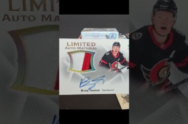 2023 Upper Deck SP Brady Tkachuk Limited Auto Material! #nhl #sportscards #shorts