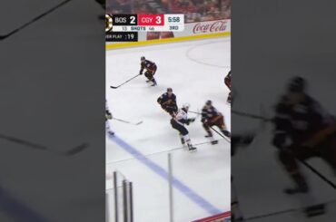 Calgary Flames - Boston Bruins - Pushed! - #shorts #hockey #nhl