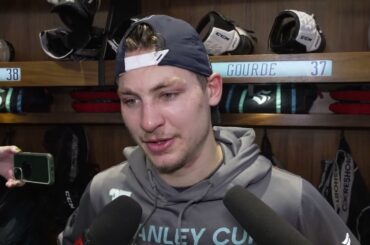 2023 NHL Stanley Cup Playoffs: Seattle Kraken Forward Yanni Gourde After OT Win over Avs in Game 4