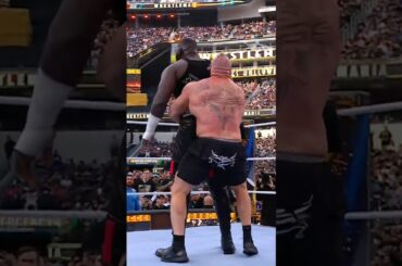 Brock Lesnar gave Omos a first class ticket to SUPLEX CITY! 🎟️🔥 #WrestleMania