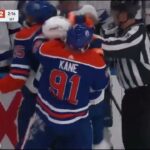 Nikita Kucherov's huge hit against Evander Kane (19 jan 2023)