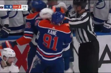 Nikita Kucherov's huge hit against Evander Kane (19 jan 2023)