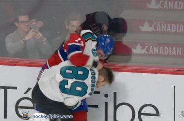 Barclay Goodrow vs Torrey Mitchell Dec 15, 2015