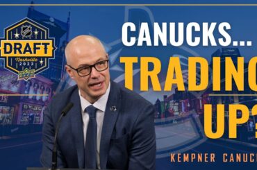Canucks are trying to TRADE UP in the NHL Draft? Patrick Allvin (Nashville Press Conference)