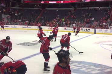 TJ Oshie Puck Juggling During Warm-Ups