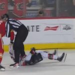 Nikita Zadorov Drags Zach Sanford Around By The Jersey Behind The Play