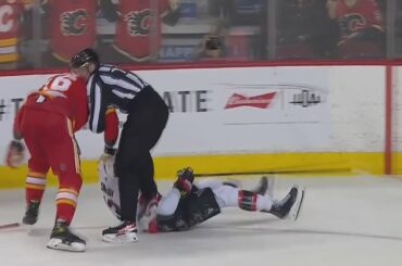 Nikita Zadorov Drags Zach Sanford Around By The Jersey Behind The Play