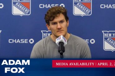 New York Rangers: Adam Fox Media Availability | Apr. 2, 2022