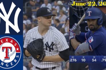 New York Yankees vs Texas Rangers [TODAY] June 23, 2023 - MLB Highlights | MLB Season 2023