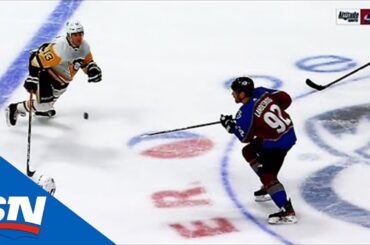 Gabriel Landeskog Scores Crazy Goal From Neutral Zone Against Matt Murray