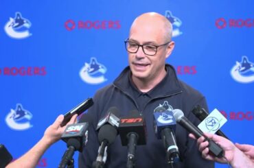 patrik allvin with the media in nashvillle