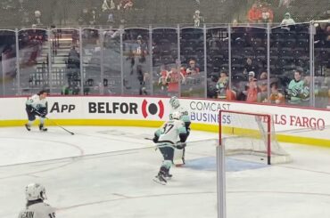 Seattle Kraken goalies Philipp Grubauer & Martin Jones Warm-Up 02/12/23 vs. Philadelphia Flyers
