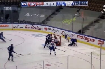 Wayne Simmons Ben Chiarot Fight Maple Leafs Vs Montreal Canadiens