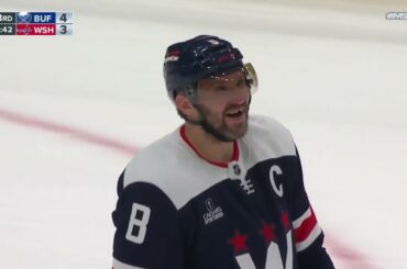 Alex Ovechkin slashes Ilya Lyubushkin mid-shot - [Both Broadcasts]