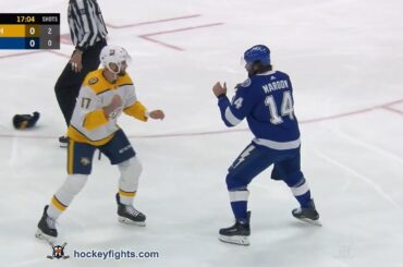 Ben Harpur vs Patrick Maroon Mar 15, 2021