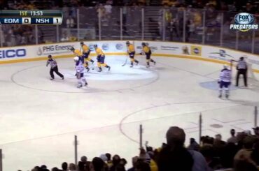 Patric Hornqvist goal 1-0 Mar 8 2013 Edmonton Oilers vs Nashville Predators  NHL hockey