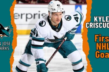 Kyle Criscuolo #41 (San Jose Sharks) first NHL goal Apr 1, 2023