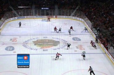 Jordie Benn Goal vs Blackhawks 01/04/15