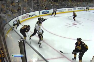 Chara stick in the face Kampfer (Bruins & Penguins),NHL,15/01/2011